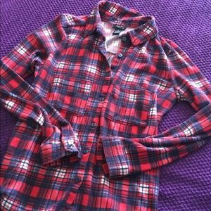 Plaid long tee